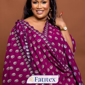 Pettaaw Cauri Violet avec motifs cauris argentés