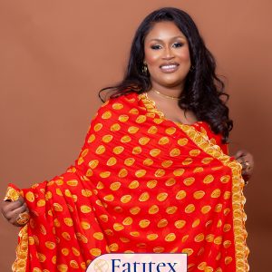 Pettaaw Cauri Rouge avec motifs cauris dorés