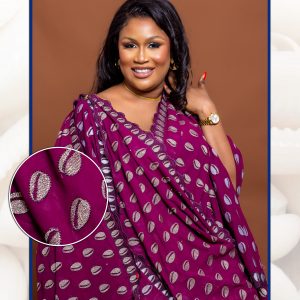 Pettaaw Cauri Violet avec motifs cauris argentés